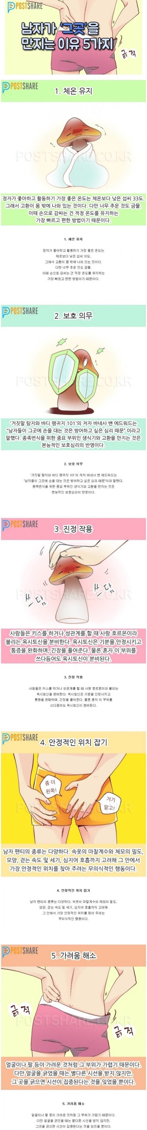 남자가 그곳을 만지는 5가지 이유.jpg | 인스티즈