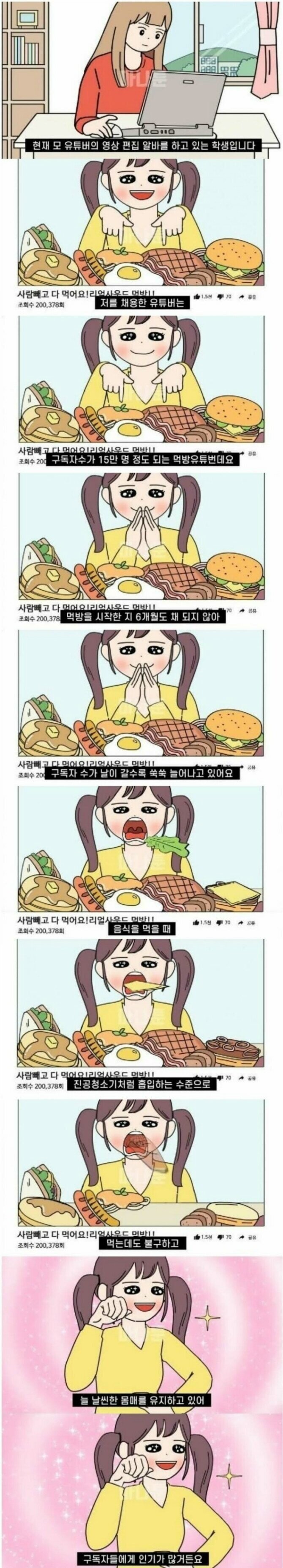 먹방유튜버 폭로로 재평가 되는 만화.jpg | 인스티즈