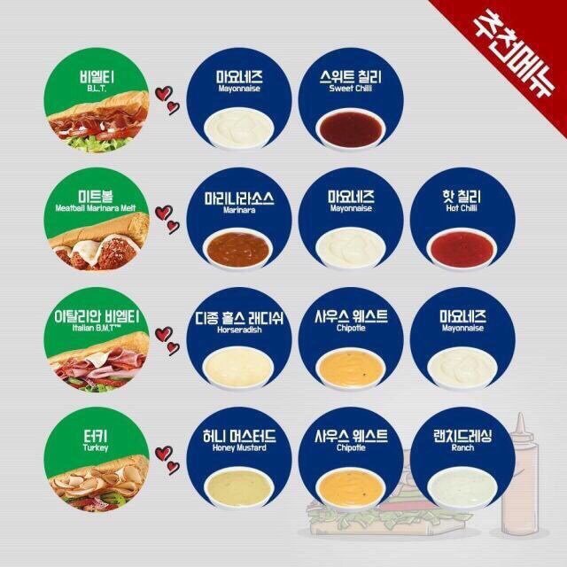 서브웨이 꿀맛짱맛핵맛 조합 레시피s(프리미엄/추천메뉴/베스트/클래식) | 인스티즈