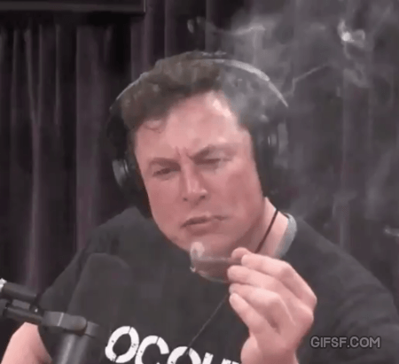 인터넷방송 팟캐스트 출연중 마리화나 피운 테슬라 CEO 엘론 머스크.gif | 인스티즈