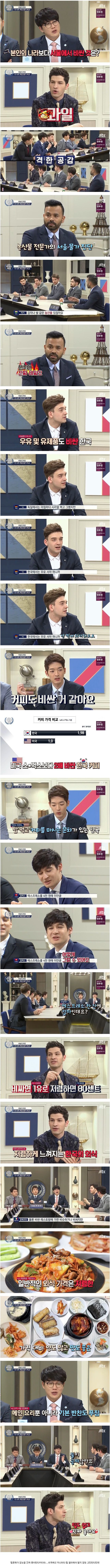 외국인들이 한국에서 비싸다고 느끼는 것.jpg | 인스티즈