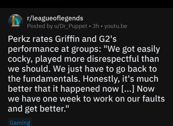 퍽즈가 그리핀전 이후에 한 멘트 | 인스티즈