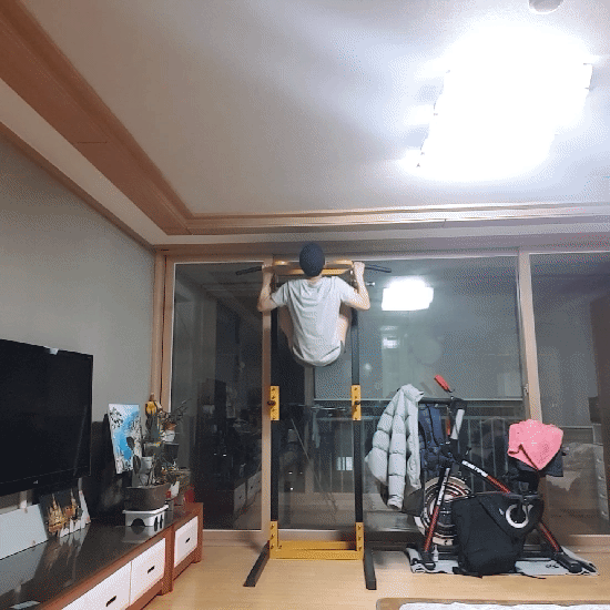 턱걸이하는데 등 자극이 안온다는 어느 펨코인.gif | 인스티즈