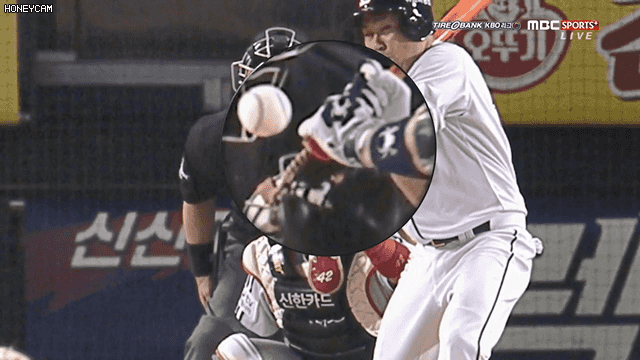 카메라 하나는 기똥차게 잘 쓰는 KBO 중계 수준.GIF | 인스티즈