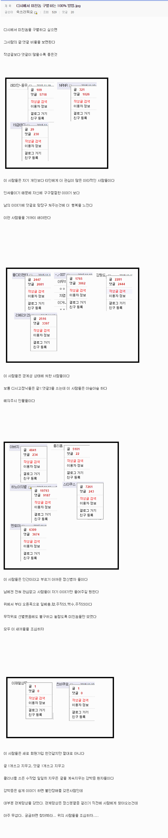 디씨에서 미친놈 구별하는 방법.jpg | 인스티즈