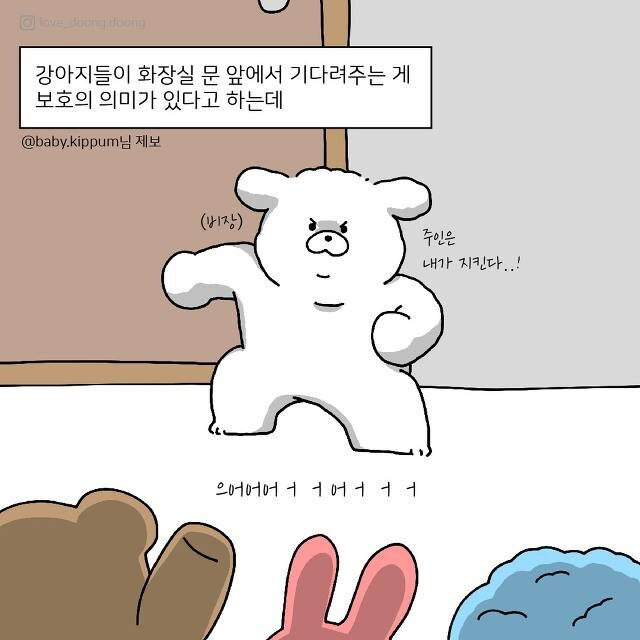 주인을 보호하기 위해 댕댕이가 하는 행동....jpg | 인스티즈