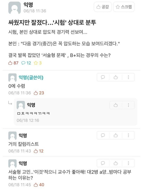 시험 때문에 미쳐버린 대학생들.jpg | 인스티즈