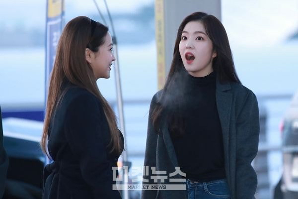 너무 추워서 깜짝 놀란 레드벨벳 아이린.jpgif | 인스티즈