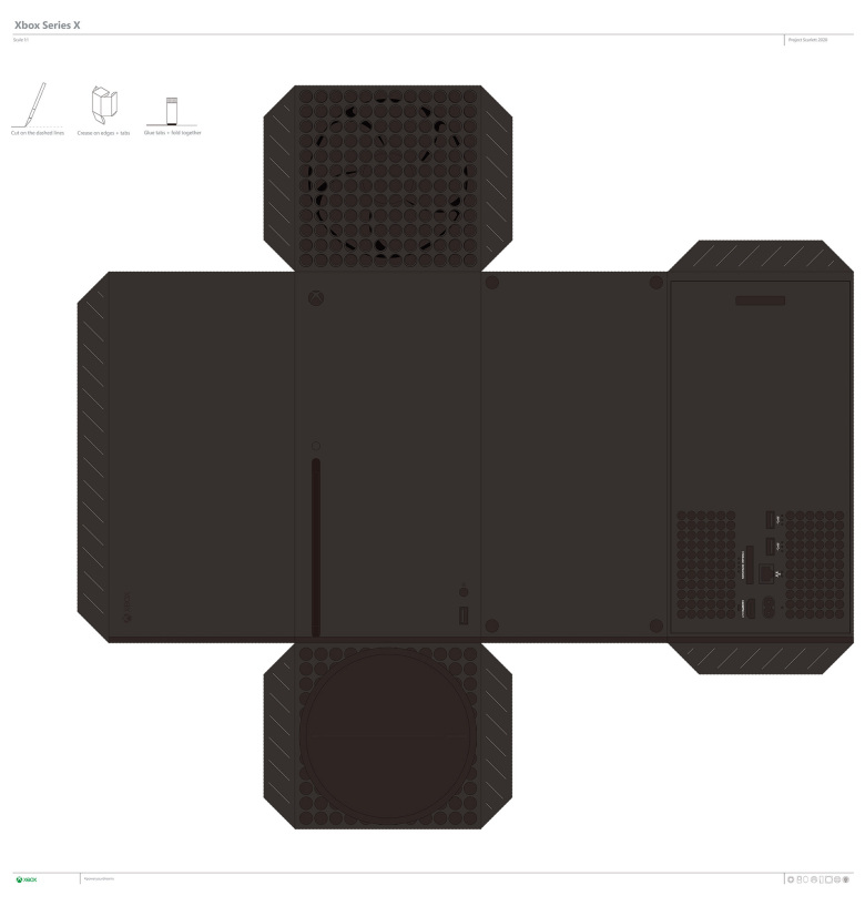 엑스박스 시리즈 X 종이모형 도면 공개.jpg | 인스티즈