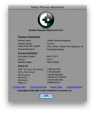 Stellar Phoenix Macintosh v3.5