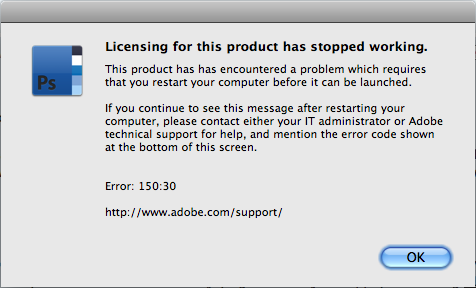 Adobe CS4 licence expire