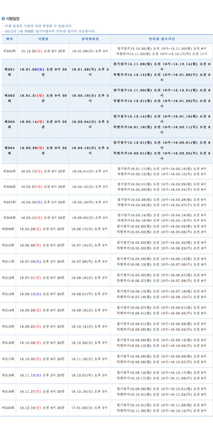 토익시험 정보