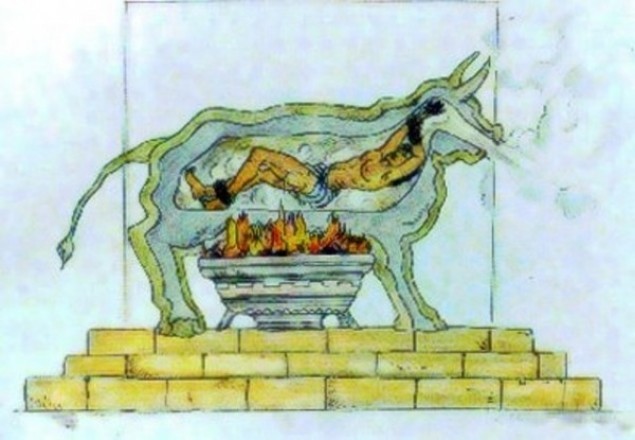 잔인한 놋쇠 황소 형벌을 만든 그리스 팔라리스왕