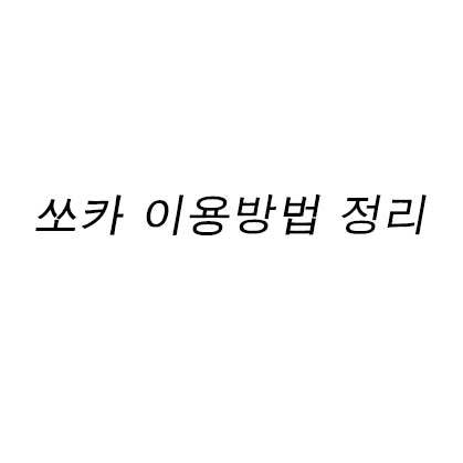 쏘카 이용방법 정리