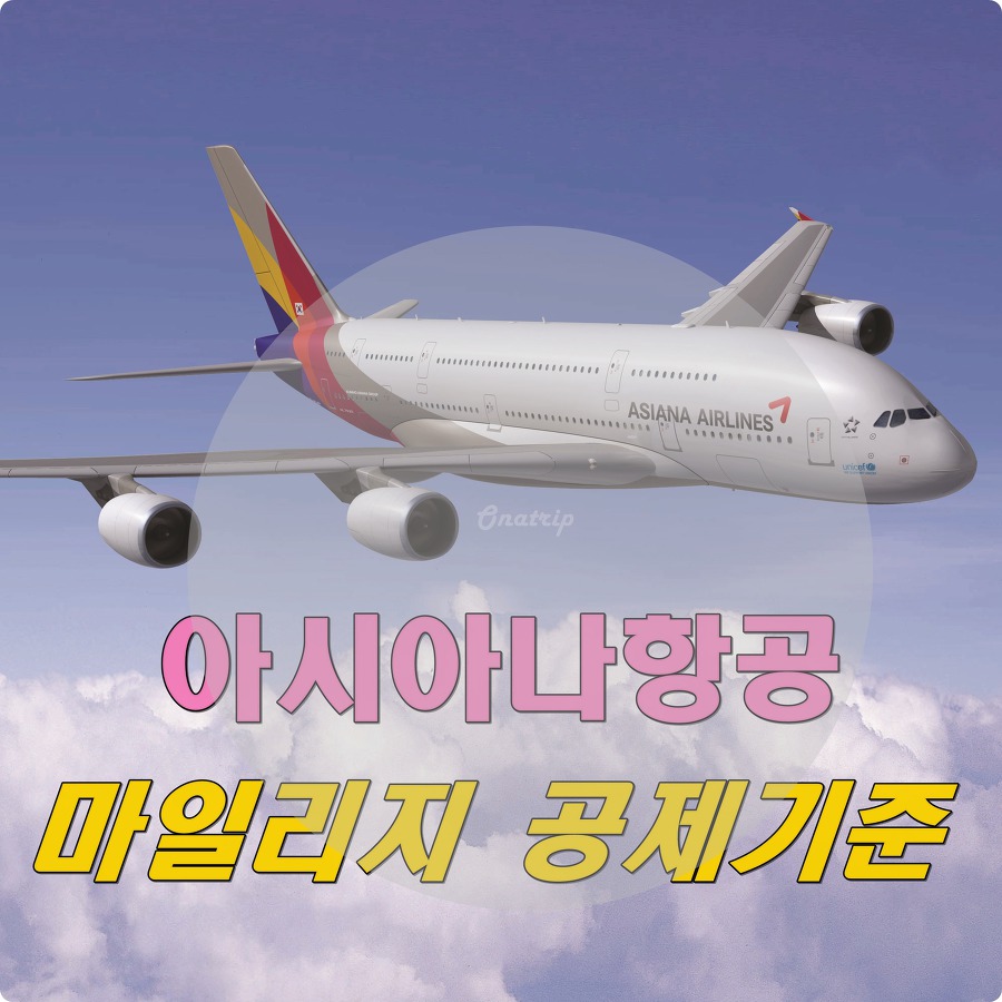 아시아나항공마일리지 사용방법 및 항공예약 / 마일리지 공제기준