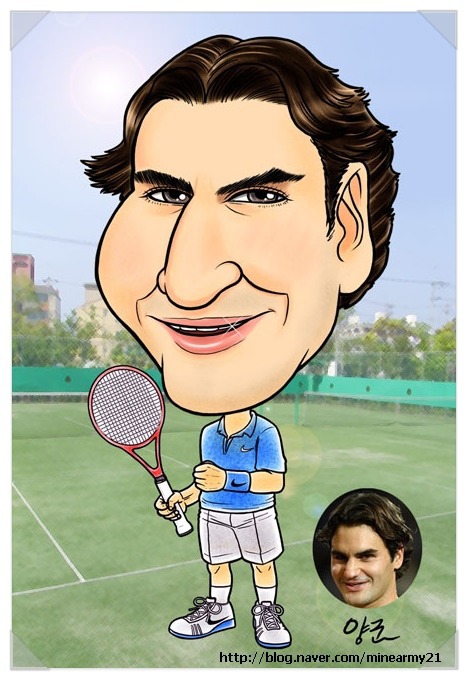 로저 페더러 (Roger Federer) 캐리커처