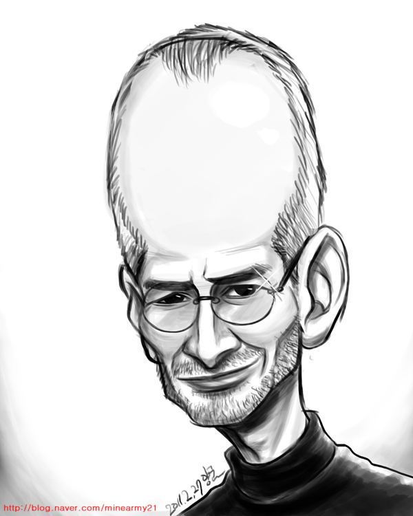 스티브 잡스 (Steve Jobs) 캐리커처