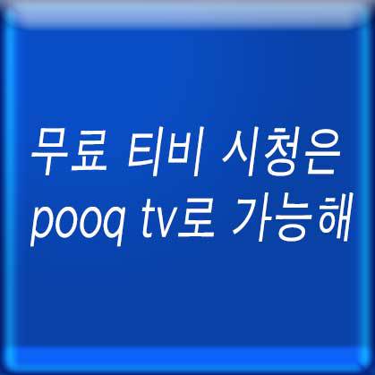 무료 티비 시청은 pooq tv로 가능해