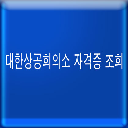 대한상공회의소 자격증 조회