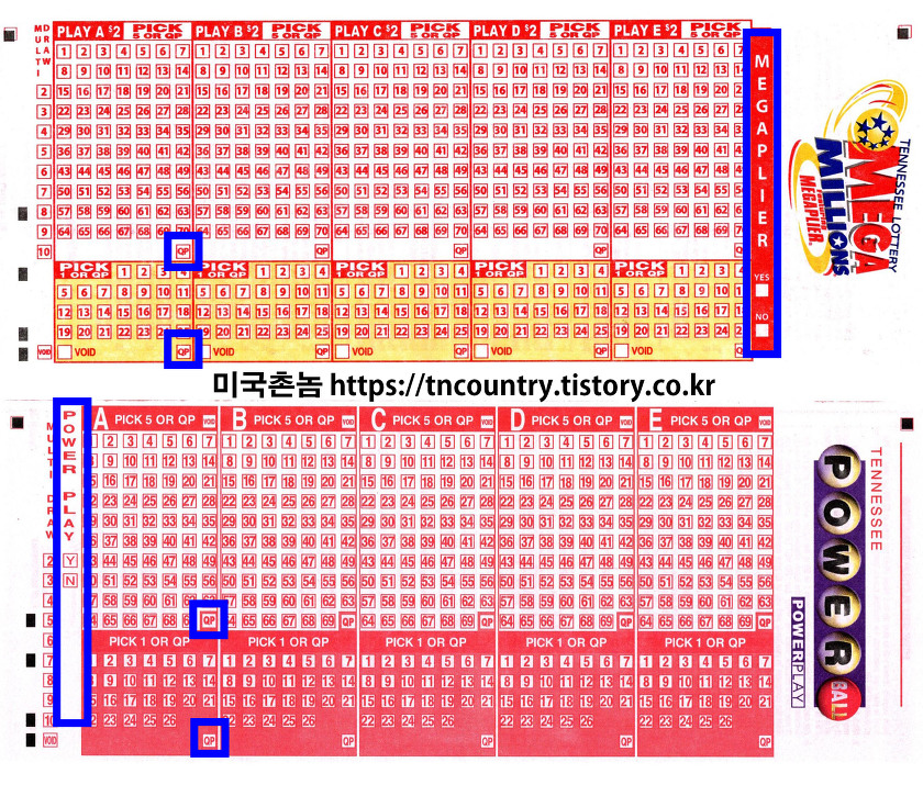 미국로또 게임방법 (파워볼, 메가밀리언)