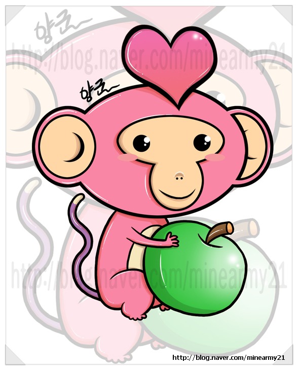 원숭이 캐릭터 디자인