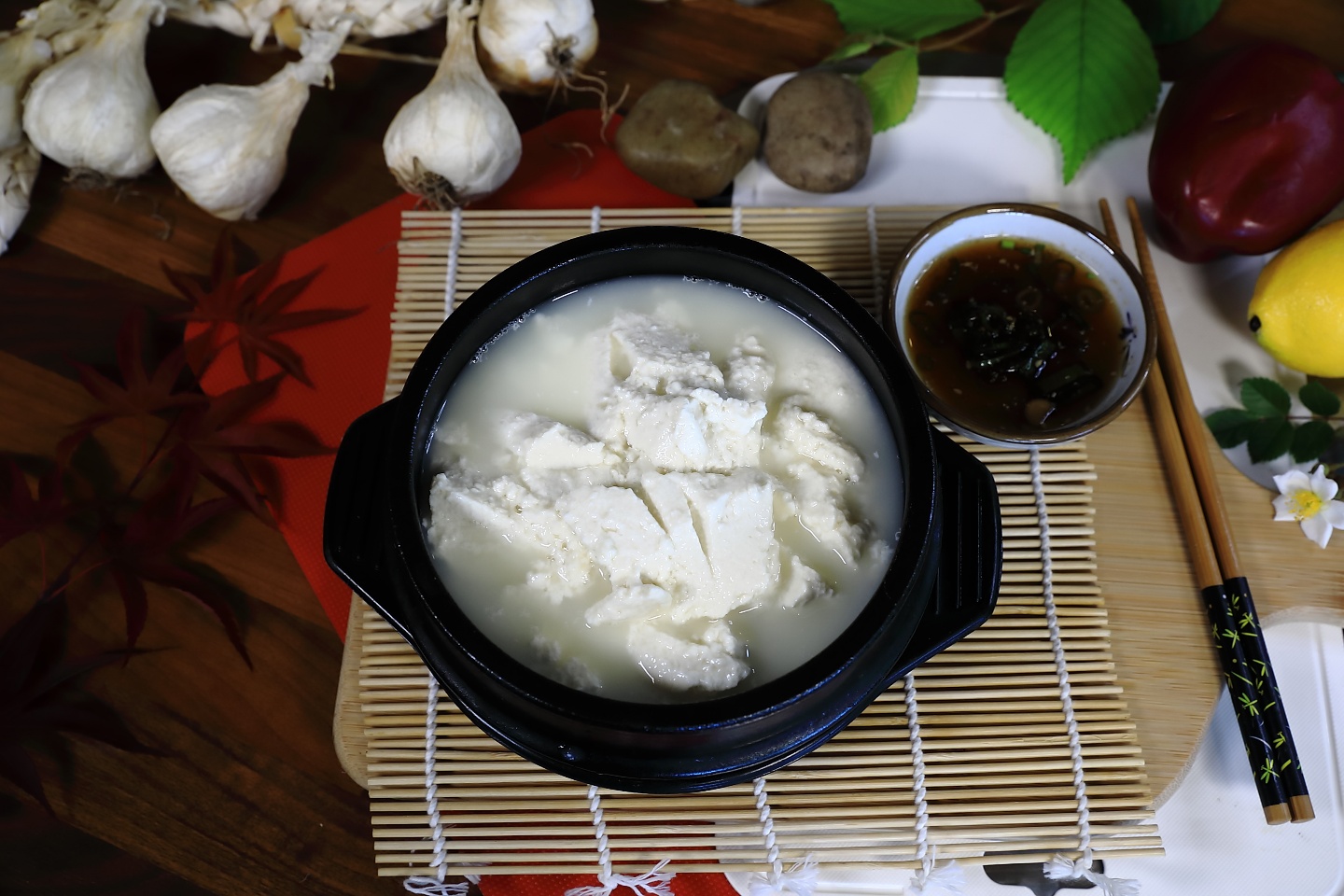 마늘 하얀순두부