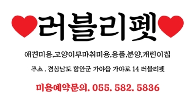 함안 애견샵 러블리펫