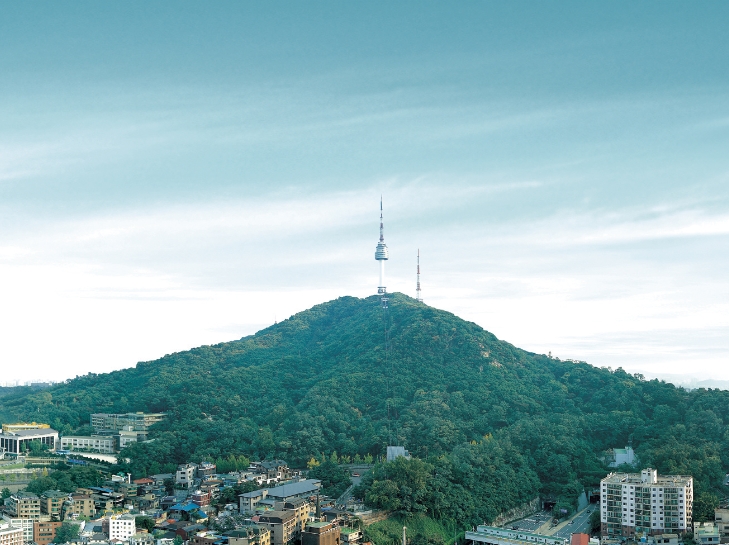 남산 정상 에서 이미지