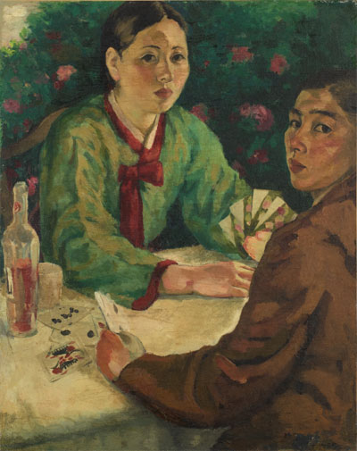 이쾌대_카드놀이하는 부부_1930년대_캔버스에 유채_91.2x73cm_개인소장