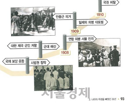 의병을 학살이라고 하지 않고 토벌이라고 기술한 부분(도종환 새정치연합 의원실 제공)