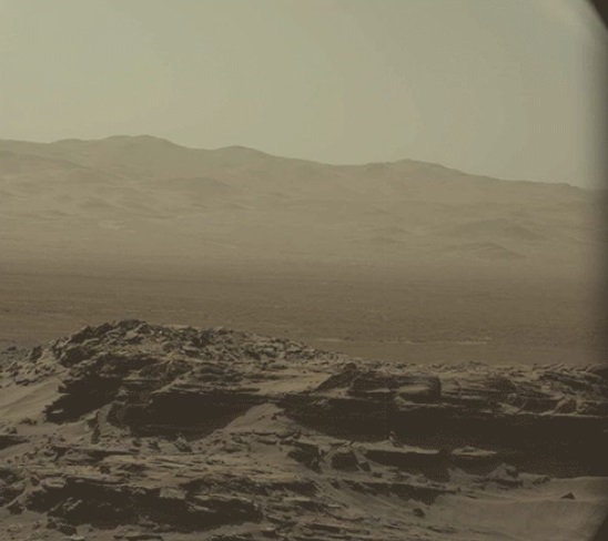▲큐리오시티가 전송해 온 게일 분화구.[사진제공=NASA]