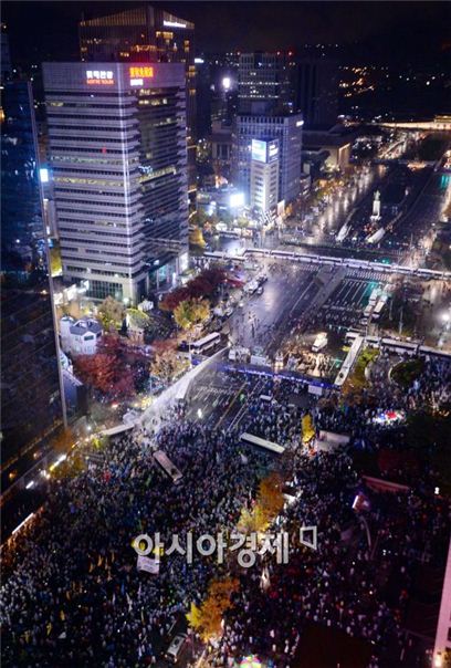 11월14일 서울 광화문 일대에서 열린 '민중총궐기' 대회
