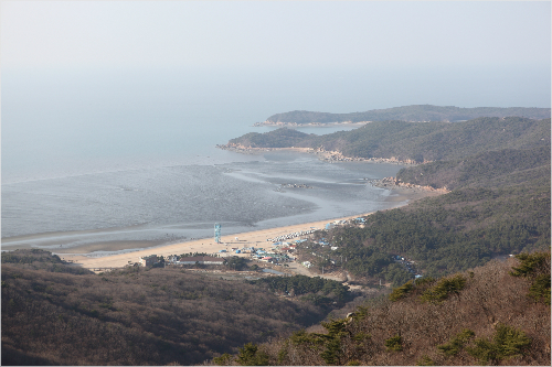 호룡곡산 정상에서 바라본 하나개해변-사진촬영 이정화