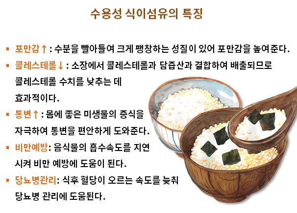 수용성 식이섬유의 특징