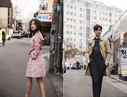 한효주-이종석, 서울 길거리에서 포착 봄을 부르는 핑크+기본 트렌치코트룩