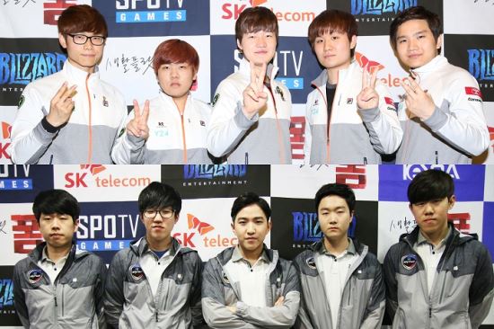 사진=kt(상), CJ(하) 선수단. 한국e스포츠협회 제공