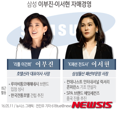 삼성 이부진·서현 '자매경영'도 본격 드라이브 - 뉴시스