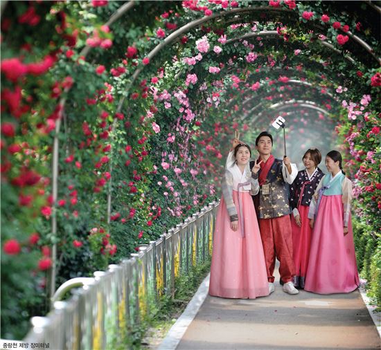 장미한복 이미지