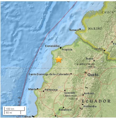 지진 발생 장소 [USGS 캡처]