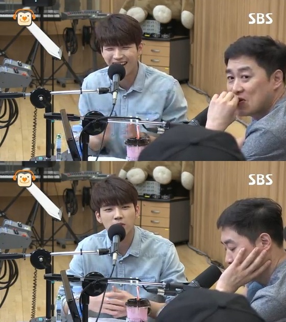 남우현이 친구로부터 라디오 사연을 받았다. © News1star / SBS 파워FM '컬투쇼' 보이는 라디오 캡처