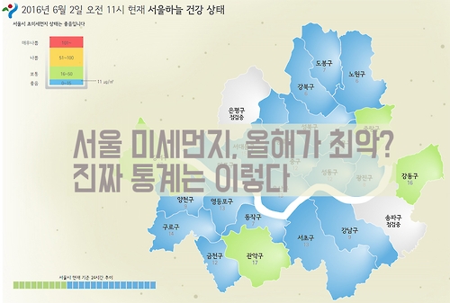 <디지털스토리> 서울 미세먼지, 올해가 최악? 진짜 통계는 이렇다 - 연합뉴스
