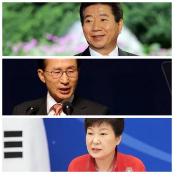 수도이전의 역사에 3명의 전현직 대통령을 빼놓고 이야기할 수 없다. 노무현 대통령(사진 맨 위)이 신행정수도 이전을 강하게 추진했다면, 이명박 대통령(가운데)은 개발 축소를, 박근혜 대통령(맨 아래)는 '원안 +α'를 각각 내세웠다./사진=머니투데이 DB, 뉴스1