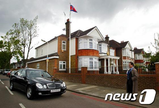 영국 런던 주재 북한 대사관. © AFP=뉴스1