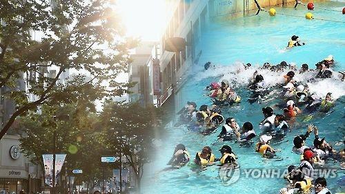 강원 화천 폭염주의보→경보..원주 문막 34.4도 - 연합뉴스