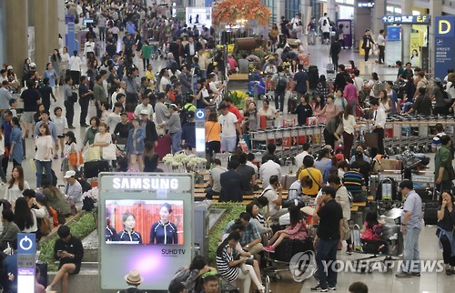 '긴 연휴엔 여행' 추석 직전 공항철도 이용객 25만명 - 연합뉴스