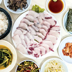 전남 해남의 가을 별미 삼치회