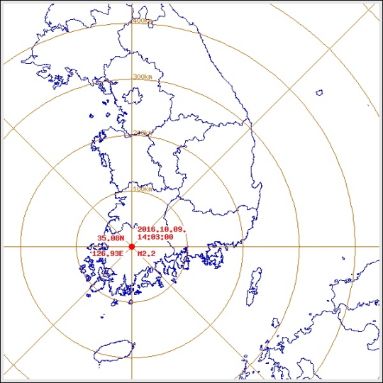 기상청, 광주 지진→김제 지진으로 오보 '해프닝'..위도 수치 입력 실수 - 한국경제