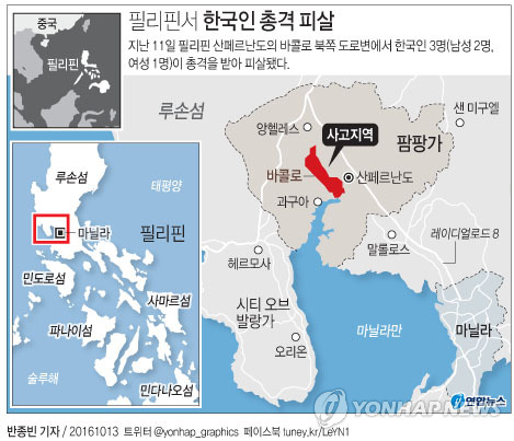 경찰, '한인 피살' 필리핀에 수사 전문가 4명 파견(종합) - 연합뉴스