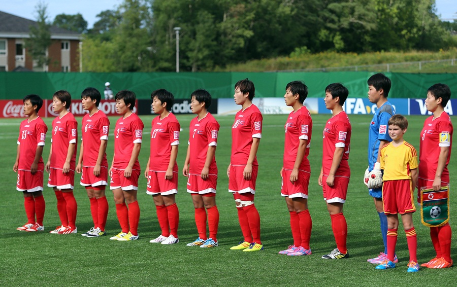 ▲ 2014 U-20 여자 월드컵에 출전한 북한 대표팀