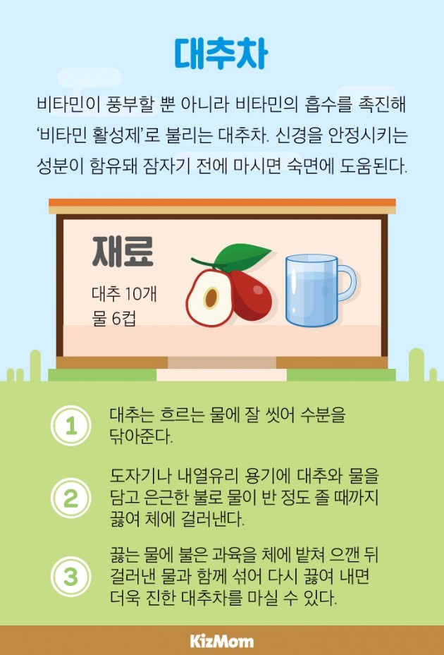 카드뉴스 - 아이와 함께 마시기 좋은 건강차